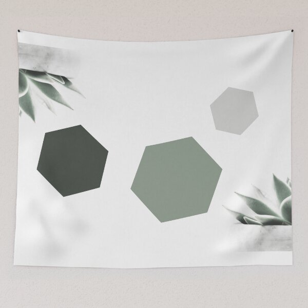 Item preview, Succulents and hexagons designed and sold by adiosmillet.