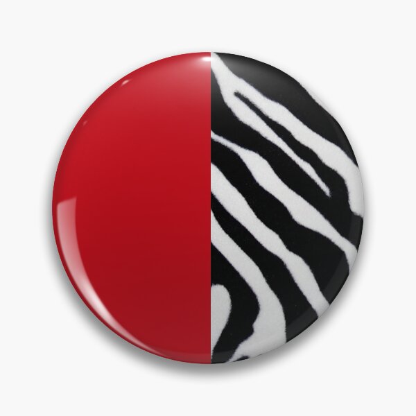 Item preview, colour blocking black white and red zebra print monochrome print designed and sold by chihuahuashower.