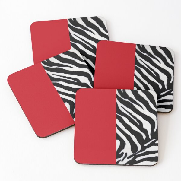 Item preview, colour blocking black white and red zebra print monochrome print designed and sold by chihuahuashower.