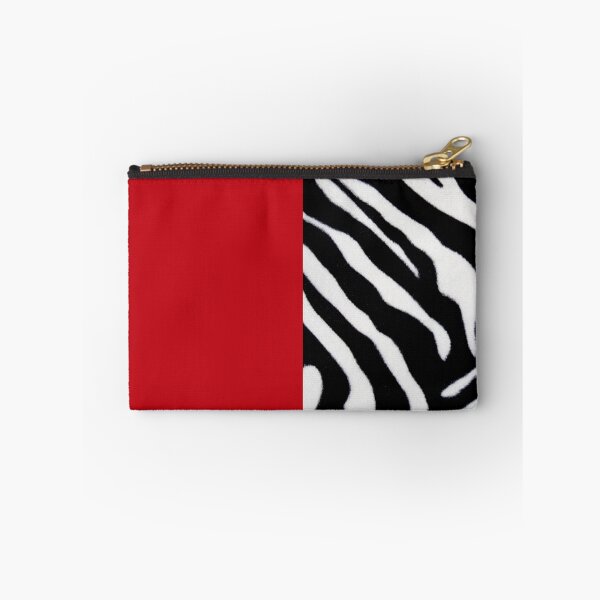 Item preview, colour blocking black white and red zebra print monochrome print designed and sold by chihuahuashower.
