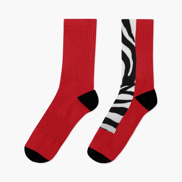 Item preview, colour blocking black white and red zebra print monochrome print designed and sold by chihuahuashower.