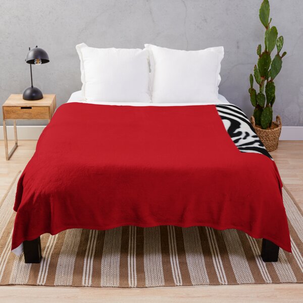 Item preview, colour blocking black white and red zebra print monochrome print designed and sold by chihuahuashower.