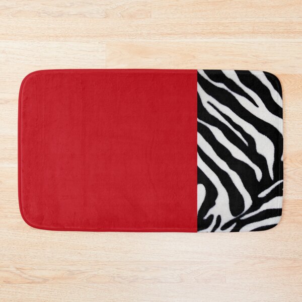 Item preview, colour blocking black white and red zebra print monochrome print designed and sold by chihuahuashower.