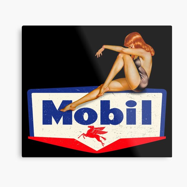 Mobil pin up vintage sign Metal Print
