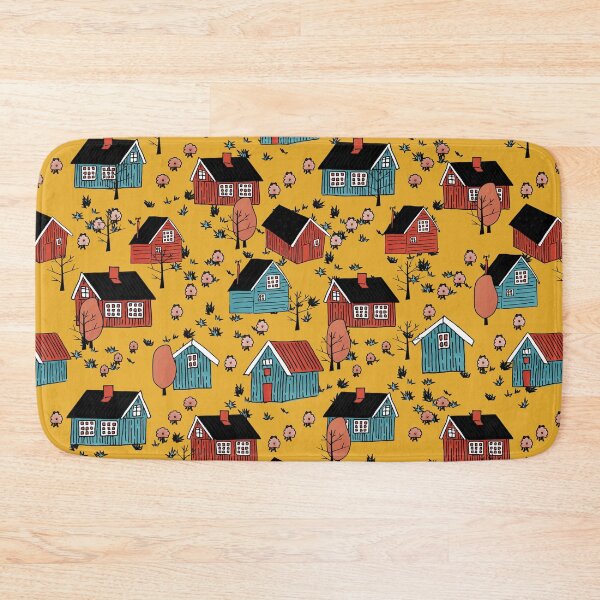 Item preview, Magic yellow wooden houses pattern designed and sold by essskina.