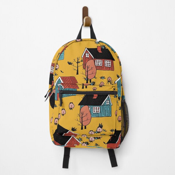Item preview, Magic yellow wooden houses pattern designed and sold by essskina.