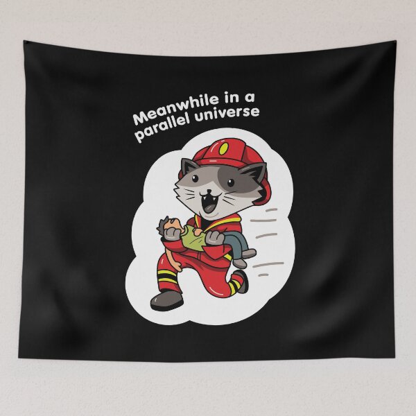 Item preview, Cat Meanwhile in a Parallel Universe Design designed and sold by tbauernhoferbiz.