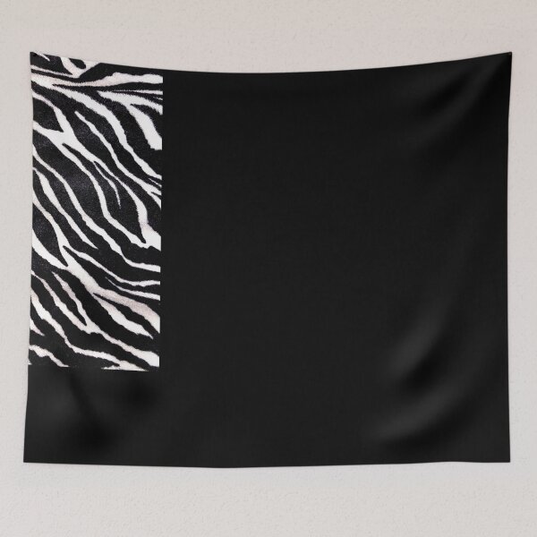Artikelvorschau, Zebradruck Farbblockierung monochrom schwarz und weiß asymmetrisch entworfen und verkauft von chihuahuashower.