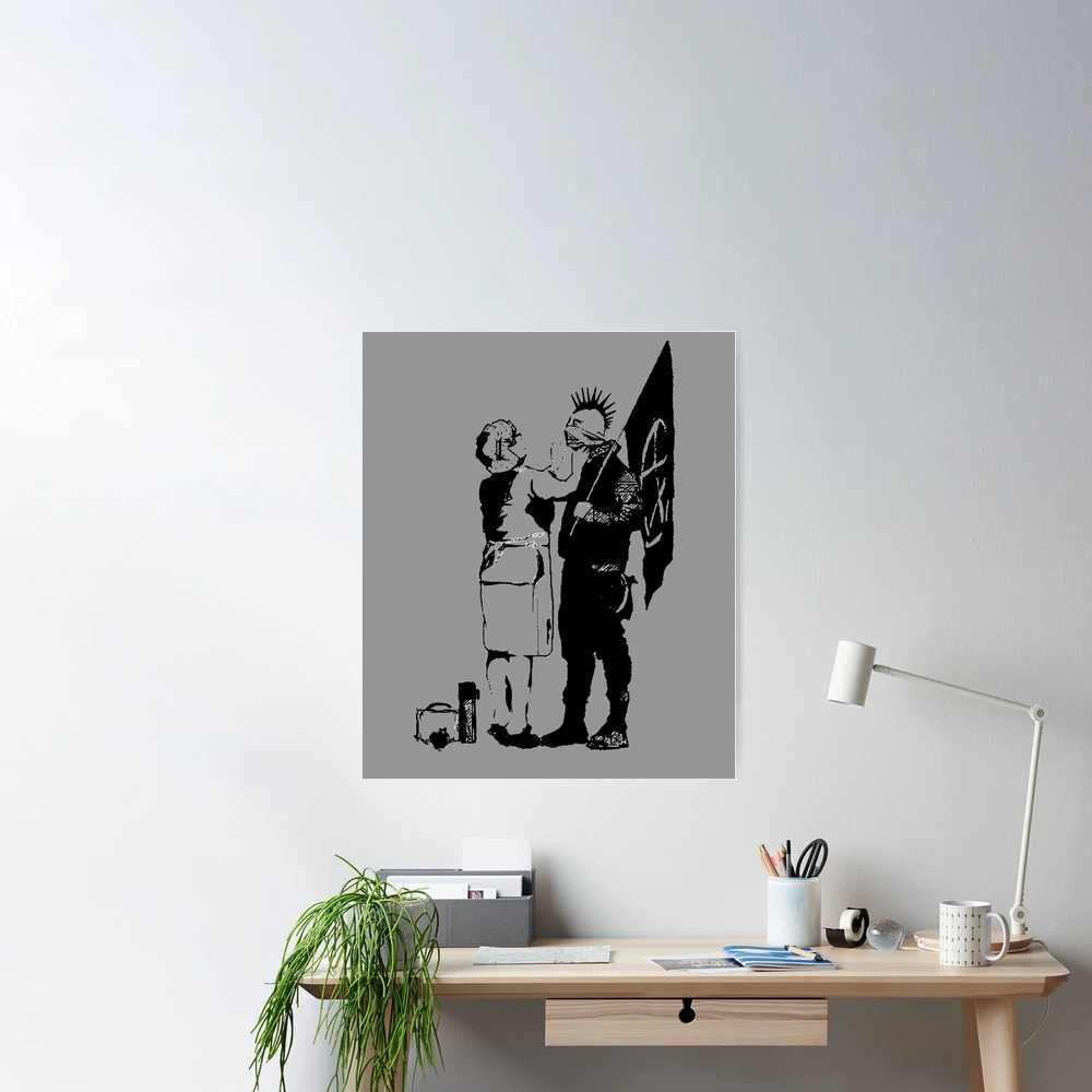 BANKSY ANARCHIST PUNK and Mother Punk Wall Art Anarchist Poster