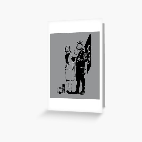 Aperçu de l'œuvre Banksy Punk Anarchiste et Mère créée et vendue par belugastore.