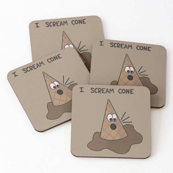 Item preview, I scream cone fun pun ice cream  designed and sold by FunPunStickers.