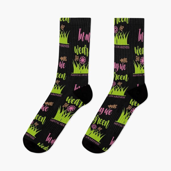 Item preview, In may we wear green mental health awareness designed and sold by jacjac2121.
