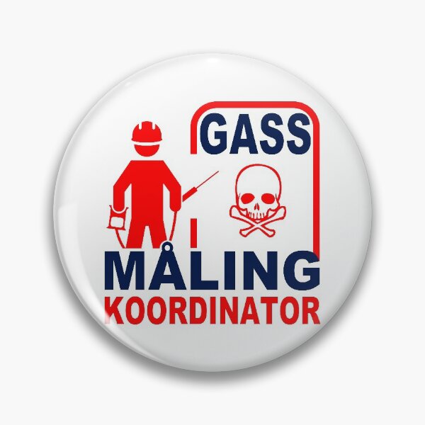 Artikelvorschau, Gass Maling Koordinator; Beengter Raum; Norwegisch; entworfen und verkauft von StickerApe.