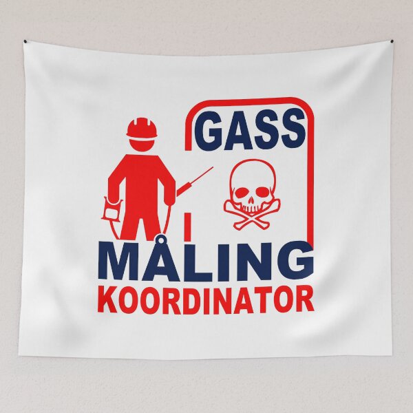 Artikelvorschau, Gass Maling Koordinator; Beengter Raum; Norwegisch; entworfen und verkauft von StickerApe.