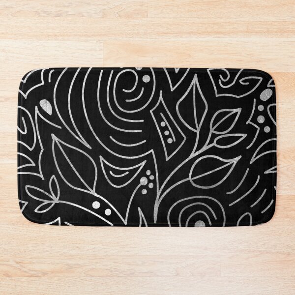 Item preview, Opulent silver and black floral repeat pattern in silvery tones.  Caroline Laursen original designed and sold by Caroline Laursen.
