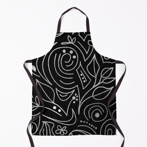 Item preview, Opulent silver and black floral repeat pattern in silvery tones. Caroline Laursen original designed and sold by Caroline Laursen.