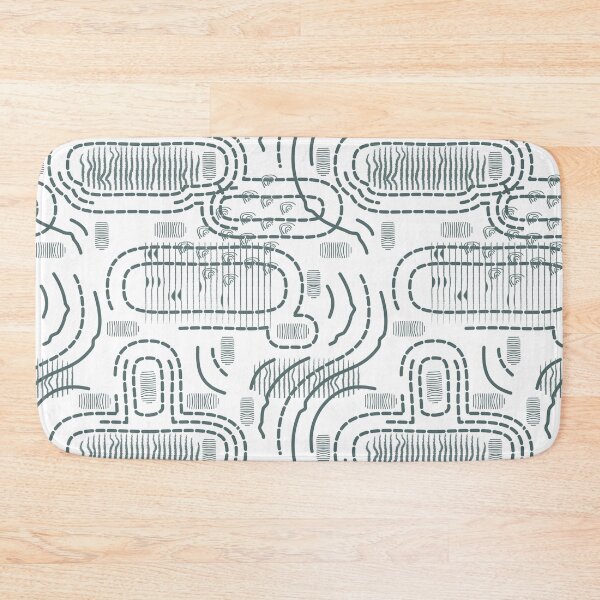 Item preview, Blue twisted lines #4 on white background seamless pattern designed and sold by essskina.