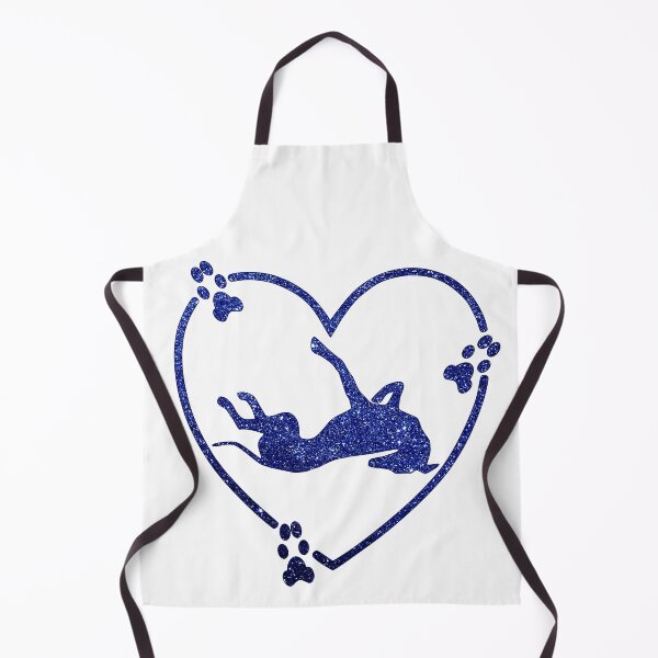 Item preview, Greyhound Roaching Heart Paw Prints Blue Glitter-look designed and sold by GreytGraphicals.