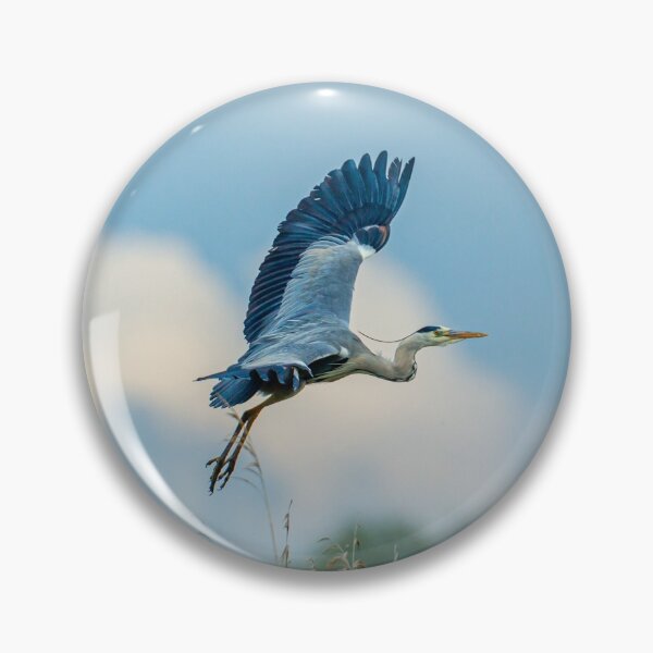 Item preview, Heron flying against a background of reeds designed and sold by Dalyndigital Photography.