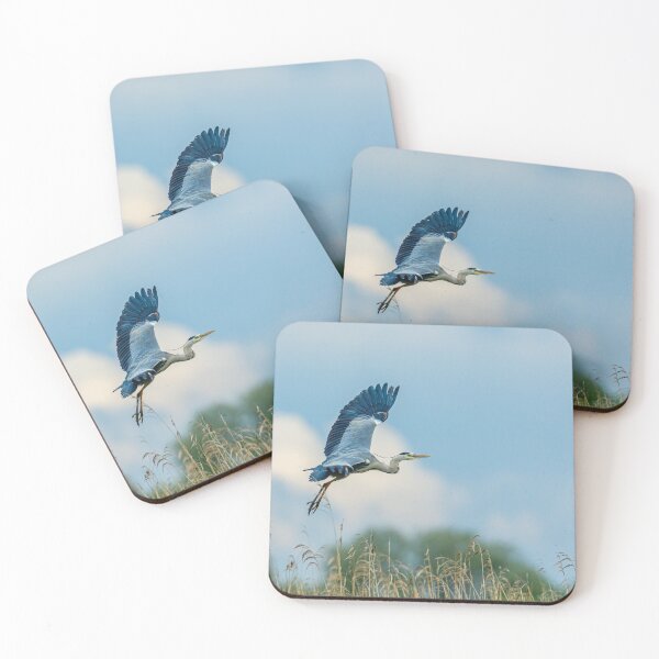 Item preview, Heron flying against a background of reeds designed and sold by Dalyndigital Photography.