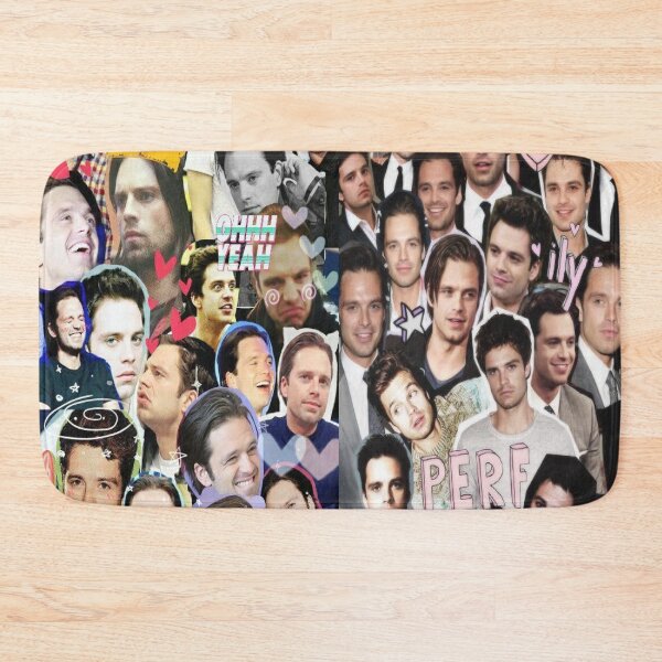 Item preview, Sebastian stan funny pattern blanket designed and sold by lucky-fern.