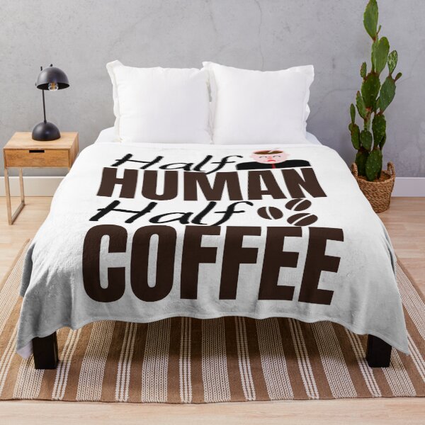Item preview, Half Human Half Coffee _ Coffee puns designed and sold by PeaceyArt.