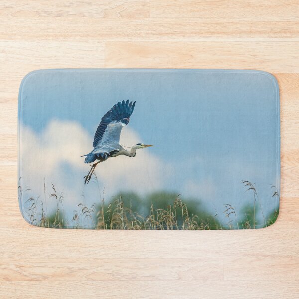 Item preview, Heron flying against a background of reeds designed and sold by Dalyndigital Photography.