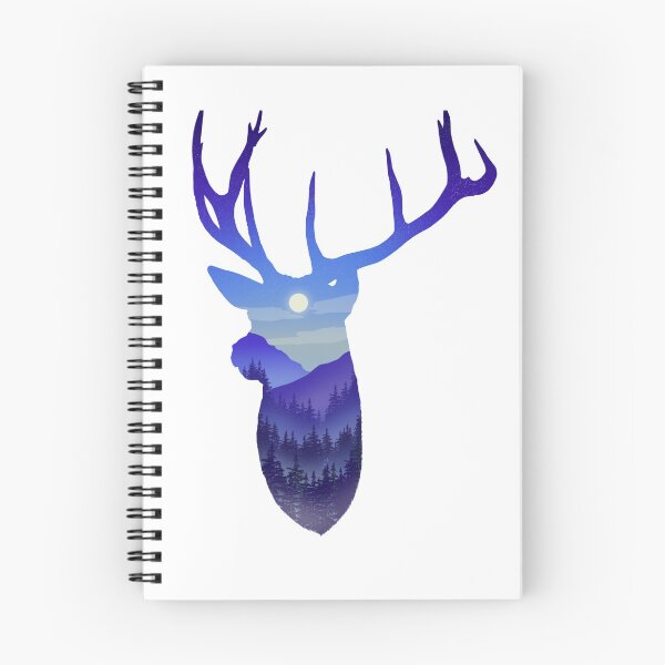 Item preview, Stags head forest mountainscape designed and sold by Jodie McCrystal.