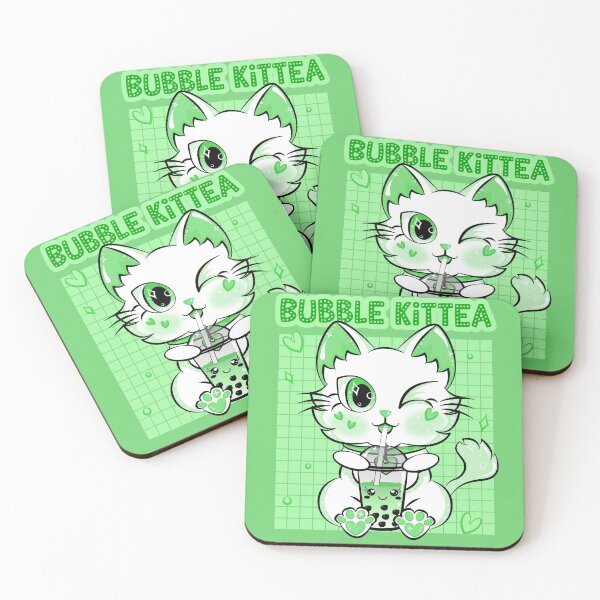 Item preview, Bubble Tea Cat Green Kawaii Matcha Kittea Tapioca designed and sold by ZNOVANNA.