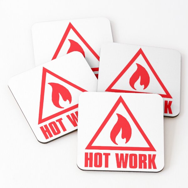 Item preview, Hot Work; Attention; designed and sold by StickerApe.