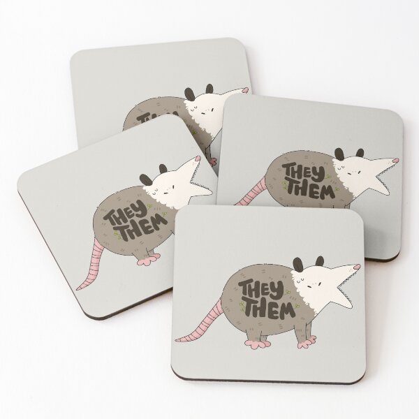 Item preview, They/Them Opossum Pronouns designed and sold by humblemushroom.