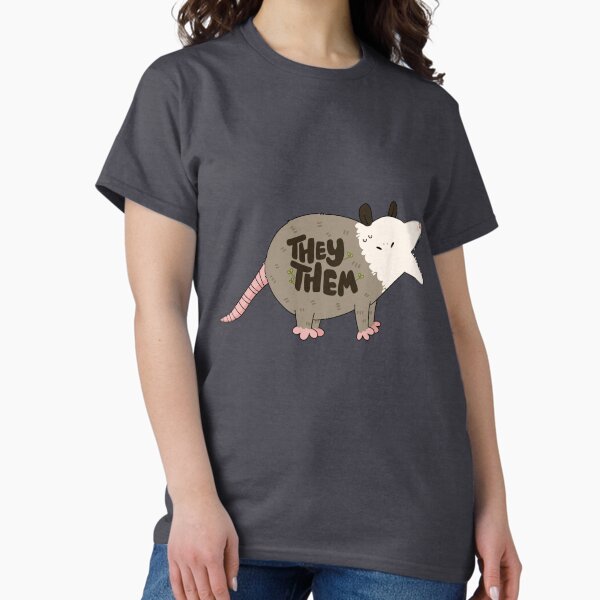Item preview, They/Them Opossum Pronouns designed and sold by humblemushroom.