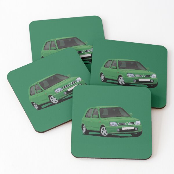 Item preview, Nissan Micra (March) cornering in green designed and sold by knappidesign.