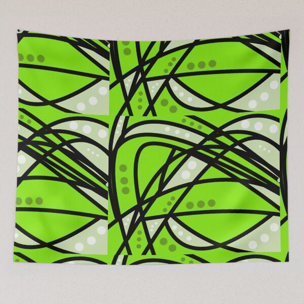 Item preview, Graffiti black lines on greeen background  designed and sold by jotcar.