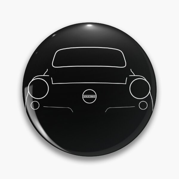 Item preview, Zastava 750 classic car white outline graphic designed and sold by soitwouldseem.
