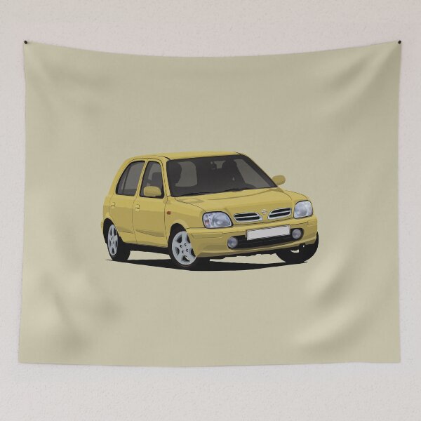Item preview, Nissan Micra (March) K11C cornering in yellow designed and sold by knappidesign.