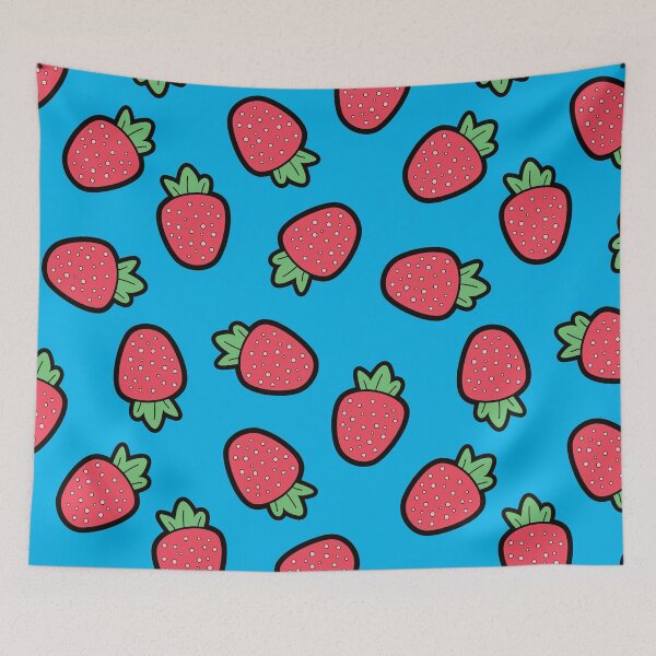 Item preview, Strawberry Blue Pattern designed and sold by keeleypost.