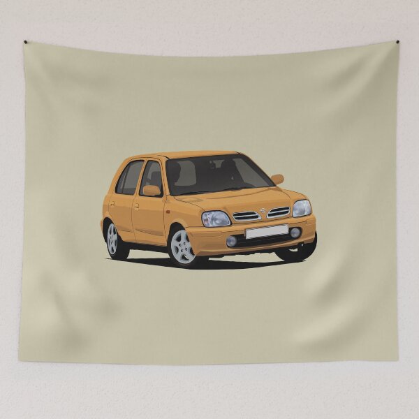 Item preview, Nissan Micra (March) K11C cornering in orange designed and sold by knappidesign.