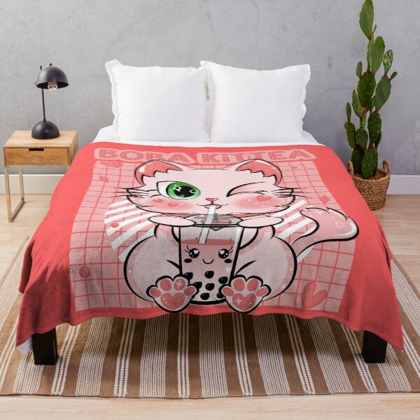 Item preview, Kawaii Boba Tea Kittea Neko Cat Cherry Boba Tea designed and sold by ZNOVANNA.