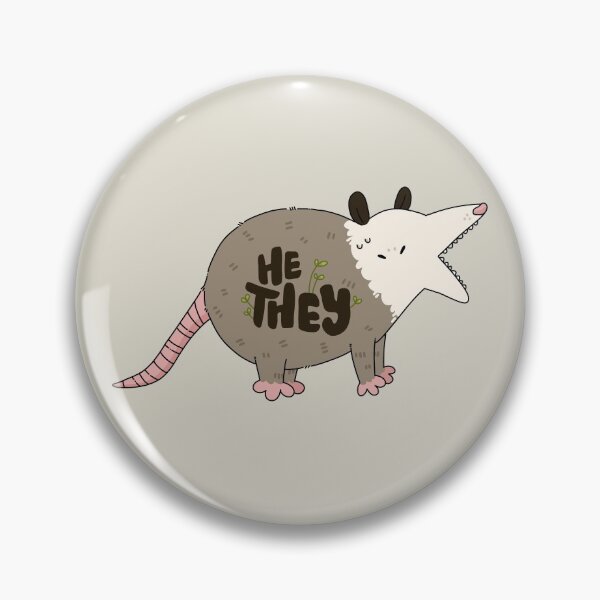 Item preview, He/They Opossum Pronouns designed and sold by humblemushroom.