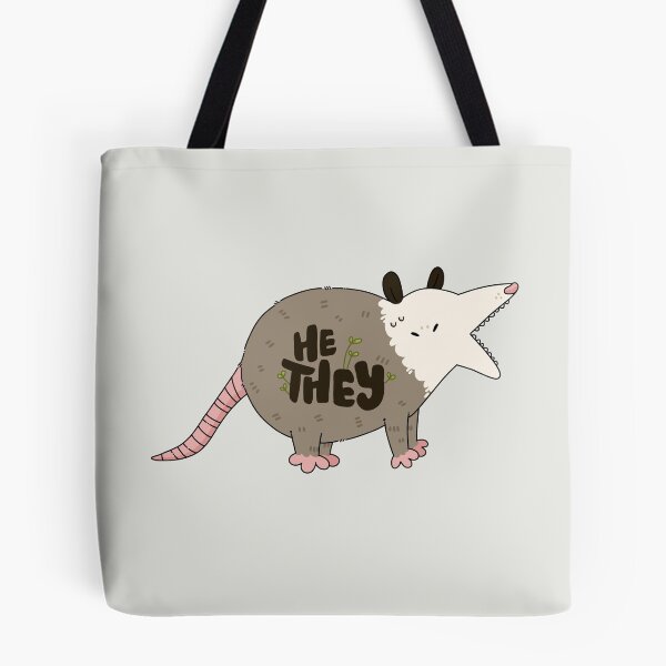 Item preview, He/They Opossum Pronouns designed and sold by humblemushroom.