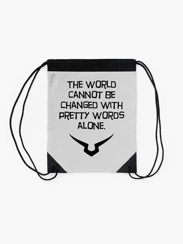 Alternate view of pretty words Drawstring Bag