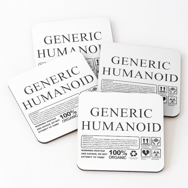 Item preview, Generic Humanoid Product Label designed and sold by PapaBujuGaming.