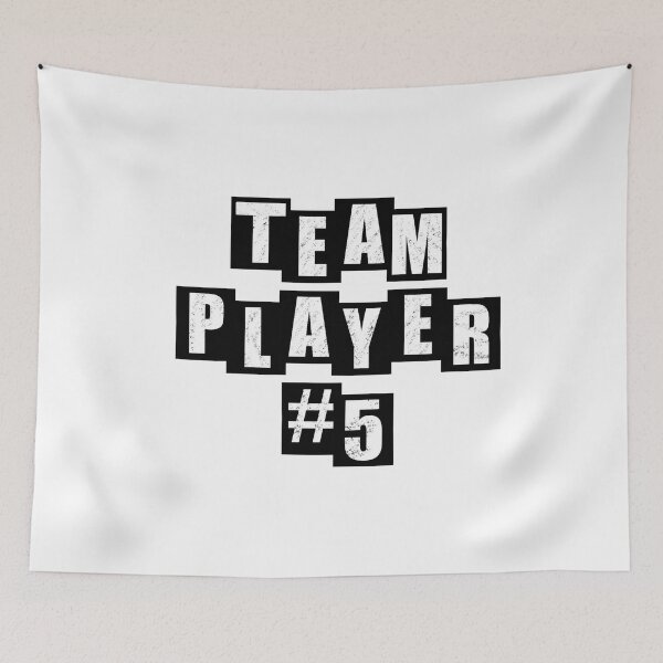 Item preview, Team Player #5 - White designed and sold by BusyMonkeys.