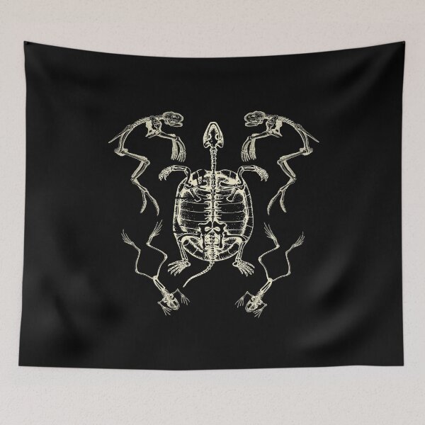 Item preview, Goblincore Aesthetic Frog and Turtle Skeleton Dark Academia designed and sold by FOGODesigns.