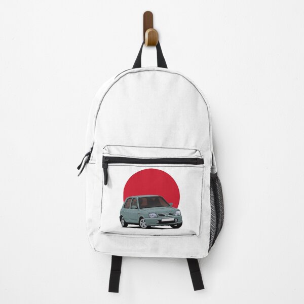 Nissan Micra (March) K11C grey-turquoise with the Japanese rising sun Backpack