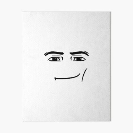 Roblox Man Face Art Board Print By Asv11 Redbubble - roblox man face