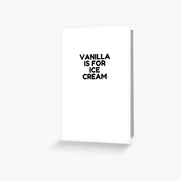 Swinger Vanilla Is For Ice Cream Swingers Party Sharing Swapping Greeting Card