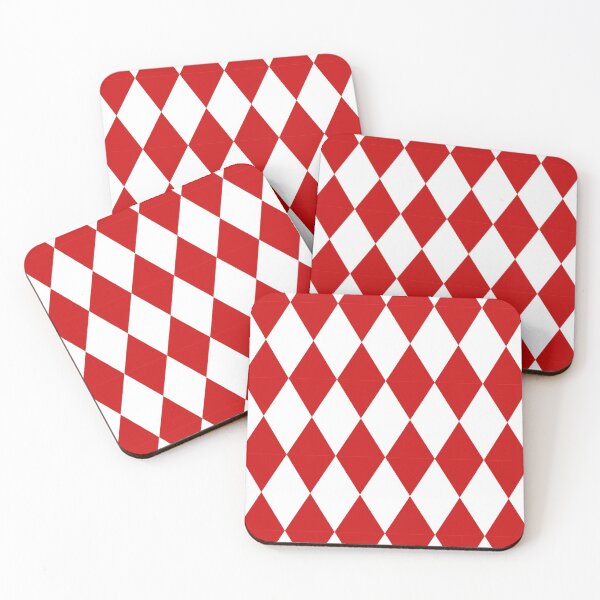 Item preview, Diamonds: red and white diamond repeating pattern designed and sold by meraviglioso.