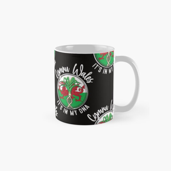 Wales - It's in my DNA. Welsh leek with a DNA strand on the flag of Wales design Classic Mug